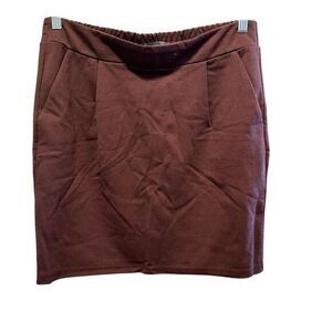 EUC ICHI Women’s Brown Pencil Mini Short Skirt Business Dress - Size XL